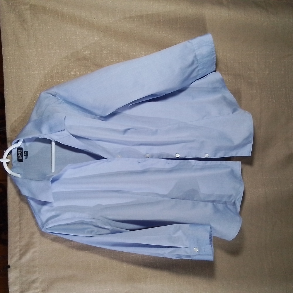 Jones New York Light Blue Long Sleeved  Blouse